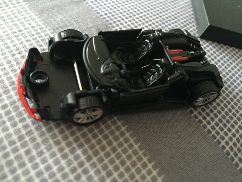 Wheels assembled onto the chassis along with the dashboard...